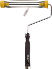 Premier Paint Roller - 9" Wide x 12" Long Heavy-Duty Birdcage Frame - Steel Frame, Plastic Handle - USA Tool & Supply