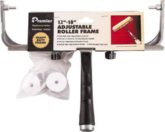 Premier Paint Roller - 12 to 18" Wide Adjustable Frame - Steel Frame - USA Tool & Supply