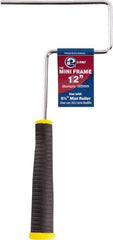 Premier Paint Roller - 6" Wide x 12" Long Mini Roller Frame - Steel Frame, Plastic Handle - USA Tool & Supply