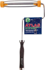 Premier Paint Roller - 9" Wide x 13-1/2" Long Heavy-Duty Birdcage Frame - Steel Frame, Plastic Handle - USA Tool & Supply