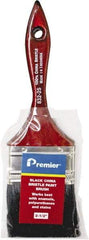 Premier Paint Roller - 2-1/2" Flat China Bristle General Purpose Paint Brush - 2-1/4" Bristle Length, 6" Wood Beavertail Handle - USA Tool & Supply