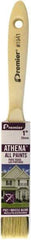 Premier Paint Roller - 1" Flat Polyester/Natural General Purpose Paint Brush - 2-1/4" Bristle Length, 5" Wood Beavertail Handle - USA Tool & Supply