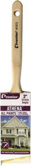 Premier Paint Roller - 2-1/2" Angled Polyester/Natural Angular Brush - 2" Bristle Length, 7" Wood Sash Handle - USA Tool & Supply