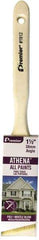 Premier Paint Roller - 1-1/2" Angled Polyester/Natural Angular Brush - 2-1/4" Bristle Length, 6-3/4" Wood Sash Handle - USA Tool & Supply