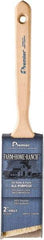 Premier Paint Roller - 3" Angled Polyester Angular Brush - 3" Bristle Length, 7" Wood Sash Handle - USA Tool & Supply