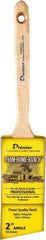 Premier Paint Roller - 2" Angled Nylon/Polyester Angular Brush - 2-3/4" Bristle Length, 7" Wood Sash Handle - USA Tool & Supply