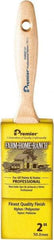 Premier Paint Roller - 2" Flat Nylon/Polyester General Purpose Paint Brush - 2-3/4" Bristle Length, 5-1/4" Wood Beavertail Handle - USA Tool & Supply