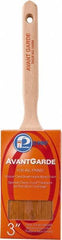 Premier Paint Roller - 3" Oval Polyester Sash Brush - 3-1/4" Bristle Length, 7-3/4" Wood Sash Handle - USA Tool & Supply