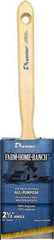 Premier Paint Roller - 2" Angled Polyester Angular Brush - 2-1/2" Bristle Length, 7-1/4" Wood Sash Handle - USA Tool & Supply