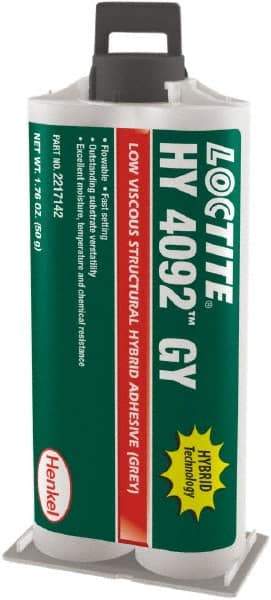 Loctite - 50 g Dual Cartridge Two Part Adhesive - 3 to 5 min Working Time - USA Tool & Supply