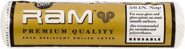 Premier Paint Roller - 3/8" Nap, 9" Wide Paint Roller Cover - Semi-Smooth Texture, Polyester - USA Tool & Supply