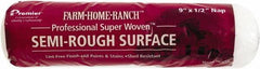 Premier Paint Roller - 1/2" Nap, 9" Wide Paint Roller Cover - Semi-Rough Texture, Woven & Polyester - USA Tool & Supply