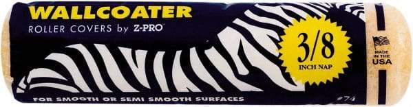 Premier Paint Roller - 3/8" Nap, 9" Wide Paint Roller Cover - Semi-Smooth Texture, Polyester - USA Tool & Supply