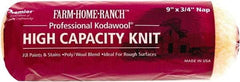 Premier Paint Roller - 3/4" Nap, 9" Wide Paint Roller Cover - Rough Texture, Polyester & Wool - USA Tool & Supply