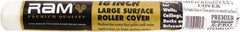 Premier Paint Roller - 1/4" Nap, 18" Wide Paint Roller Cover - Smooth Texture, Polyester - USA Tool & Supply