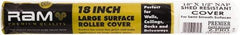 Premier Paint Roller - 1/2" Nap, 18" Wide Paint Roller Cover - Semi-Rough Texture, Polyester - USA Tool & Supply