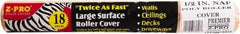 Premier Paint Roller - 1/2" Nap, 18" Wide Paint Roller Cover - Semi-Rough Texture, Polyester - USA Tool & Supply