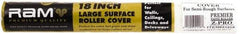 Premier Paint Roller - 3/8" Nap, 18" Wide Paint Roller Cover - Semi-Smooth Texture, Polyester - USA Tool & Supply