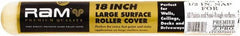 Premier Paint Roller - 1/2" Nap, 18" Wide Paint Roller Cover - Semi-Rough Texture, Polyester - USA Tool & Supply