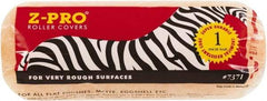 Premier Paint Roller - 1" Nap, 9" Wide Paint Roller Cover - Rough Texture, Polyester - USA Tool & Supply