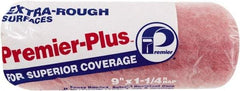 Premier Paint Roller - 1-1/4" Nap, 9" Wide Paint Roller Cover - Extra-Rough Texture, Polyester - USA Tool & Supply