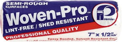 Premier Paint Roller - 1/2" Nap, 7" Wide Paint Roller Cover - Semi-Rough Texture, Woven - USA Tool & Supply