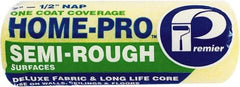 Premier Paint Roller - 1/2" Nap, 7" Wide Paint Roller Cover - Semi-Rough Texture, Polyester - USA Tool & Supply