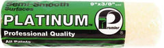 Premier Paint Roller - 3/8" Nap, 9" Wide Paint Roller Cover - Semi-Smooth Texture, Polyester - USA Tool & Supply