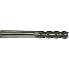 Emuge - 3/16" Diam, 3/4" LOC, 4 Flute Solid Carbide Roughing & Finishing End Mill - CrN Finish, 2-1/2" OAL, 3/16" Shank Diam, Cylindrical Shank, 38° Helix, Centercutting, Stub Length - USA Tool & Supply