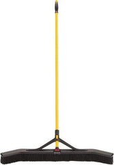 Rubbermaid - 36" Medium Duty Polypropylene Push Broom - 3" Bristle Length, Foam Block, Threaded Handle Connection, Handle Included - USA Tool & Supply