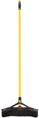 Rubbermaid - 18" Medium Duty Synthetic Push Broom - 3" Bristle Length, Foam Block, Threaded Handle Connection, Handle Included - USA Tool & Supply