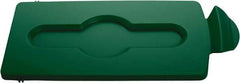 Rubbermaid - Rectangle Lid for Use with 23 Gal Rectangular Recycle Containers - Green, Polypropylene, For Slim Jim Trash Cans - USA Tool & Supply