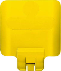 Rubbermaid - Square Lid for Use with 23 Gal Rectangular Recycle Containers - Yellow, Polypropylene, For Slim Jim Trash Cans - USA Tool & Supply