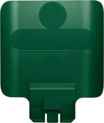 Rubbermaid - Square Lid for Use with 23 Gal Rectangular Recycle Containers - Green, Polypropylene, For Slim Jim Trash Cans - USA Tool & Supply