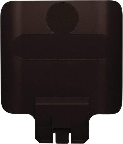 Rubbermaid - Square Lid for Use with 23 Gal Rectangular Recycle Containers - Brown, Polypropylene, For Slim Jim Trash Cans - USA Tool & Supply