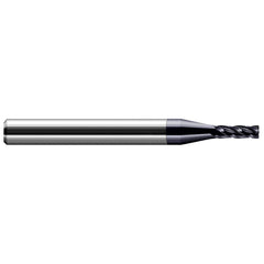 Corner Radius End Mill: 5/16″ Dia, 1″ LOC, 0.01″ Radius, 4 Flutes, Solid Carbide 2-1/2″ OAL, 5/16″ Shank Dia, 30 ° Helix, AlTiN Coated, Corner Radius End