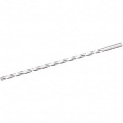 Extra Length Drill Bit: 0.2559″ Dia, 135 °, Solid Carbide Uncoated, 8.5433″ Flute Length, 10.5118″ OAL, Spiral Flute, Series B274SGL