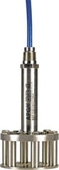 Made in USA - 5 Max psi, 1/2\x94 NPT (Male) Connection Submersible Pressure Transducer - mA Output Signal, 1/2" Thread, 0 - 130°F, 28 Volts - USA Tool & Supply
