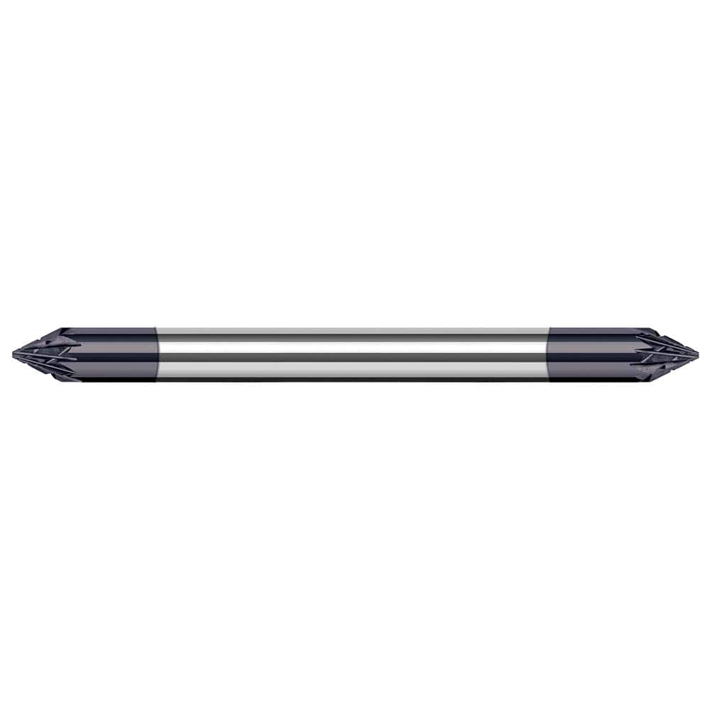 Harvey Tool - 1/4" Cut Diam, 1/4" Shank Diam, Solid Carbide Double Cut Flat Burr - Exact Industrial Supply
