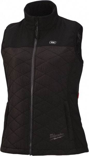 Milwaukee Tool - Size L Heated Vest - Black, Polyester, Zipper Closure, 37 to 39" Chest - USA Tool & Supply