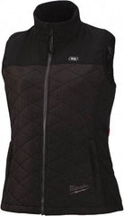 Milwaukee Tool - Size L Heated Vest - Black, Polyester, Zipper Closure, 37 to 39" Chest - USA Tool & Supply