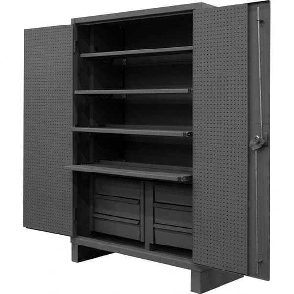 Durham - 4 Shelf Pegboard Storage Cabinet - USA Tool & Supply