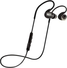 ISOtunes - Reusable, 27 dB Behind Neck Noise Isolating Earbud - ANSI S3.19-1974 Specification, Black Cup, Black Plug - USA Tool & Supply