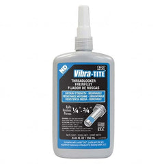 Vibra-Tite - 250 mL Bottle, Blue, Medium Strength Threadlocker - USA Tool & Supply