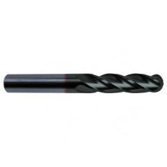 7/16" Dia. - 4-1/2" OAL - 30 Helix Super-A CBD Ball Nose EM - 4 FL - USA Tool & Supply