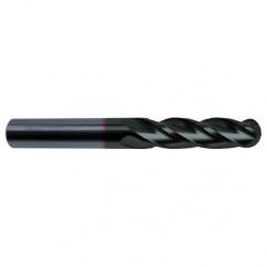 1/4" Dia. - 3 OAL - 30 Helix Super-A CBD Ball Nose EM - 4 FL - USA Tool & Supply