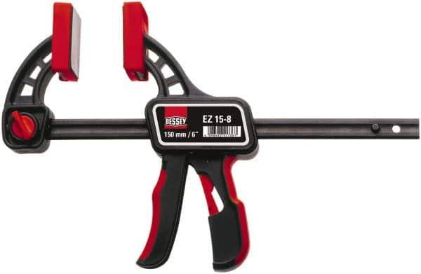 Bessey - 6" Capacity, 2-3/8" Throat Depth, Carbon Steel Bar Clamp - 150 Lb Clamping Pressure - USA Tool & Supply