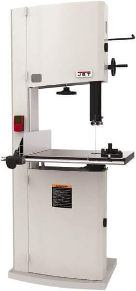 Jet - 14-1/8" Throat Capacity, Step Pulley Vertical Bandsaw - 3,100 SFPM, 1.75 hp, Single Phase - USA Tool & Supply