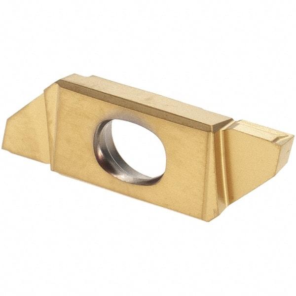 Iscar - SCIR22-200 Grade IC1008, 2mm Cutting Width Carbide Cutoff Insert - Right Hand Lead Angle, 0.08mm Corner Radius, TiAlN/TiN Finish - USA Tool & Supply