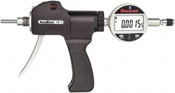 Starrett - Electronic Bore Gages Type: Pistol Grip Electronic Bore Gage Minimum Measurement (Decimal Inch): 0.7500 - USA Tool & Supply
